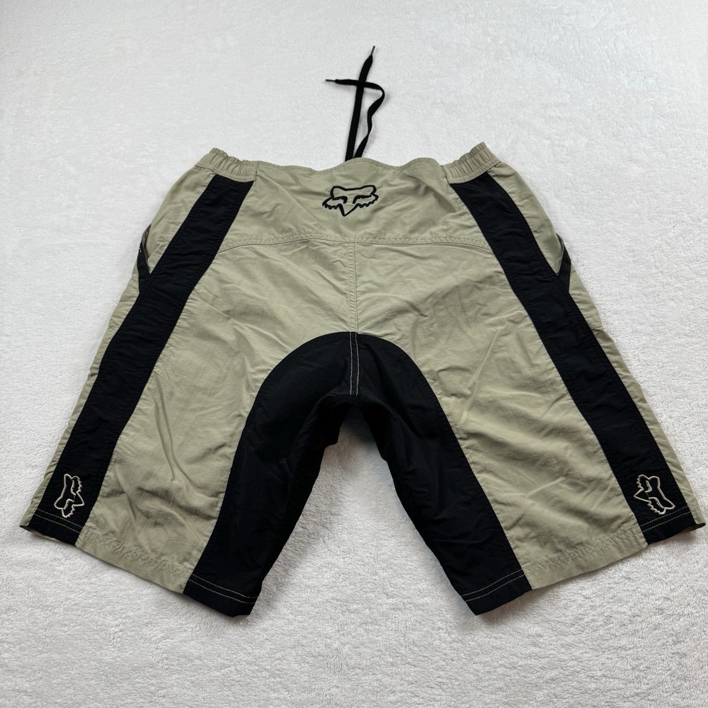 Fox Racing Cycling Mountain Bike Nylon Cargo Shorts L Brown Padded Biker Liner